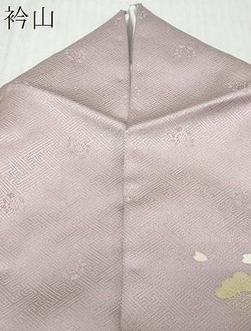 平和屋着物●訪問着　流水扇面草花文　金彩　正絹　逸品　DABK0990ud