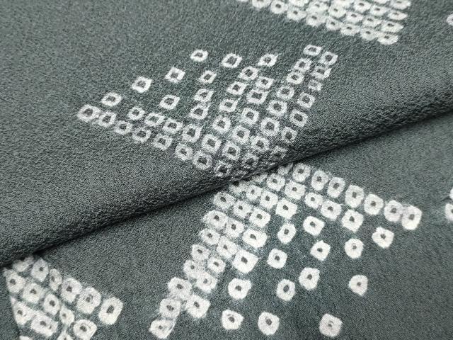 平和屋着物▽上質な小紋　単衣　絞り　抽象文様　正絹　逸品　DABK1006cd