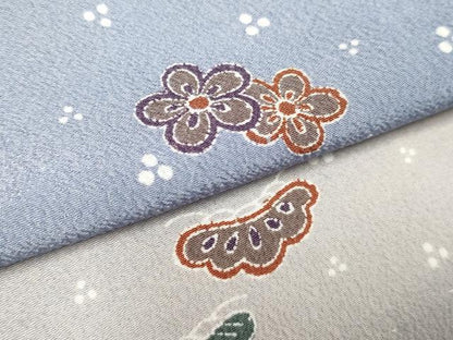 平和屋着物▽小紋　単衣　舞花文　暈し染め　洗える着物　DABK1073cd