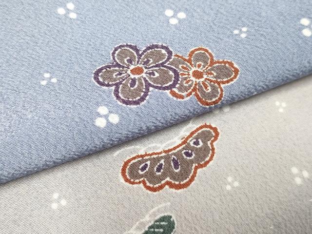 平和屋着物▽小紋　単衣　舞花文　暈し染め　洗える着物　DABK1073cd