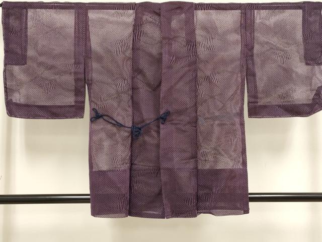 平和屋着物▽道中着　スリーシーズン　春夏秋　塵除け　幾何学文　正絹　逸品　DABK1076cd