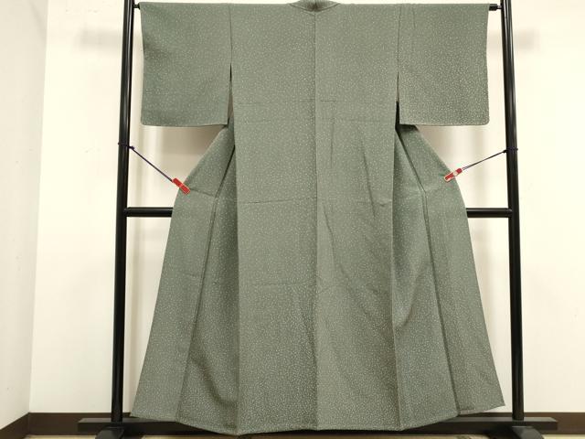 平和屋着物▽訪問着　単衣　幾何学文　正絹　逸品　未使用　DABK1078cd