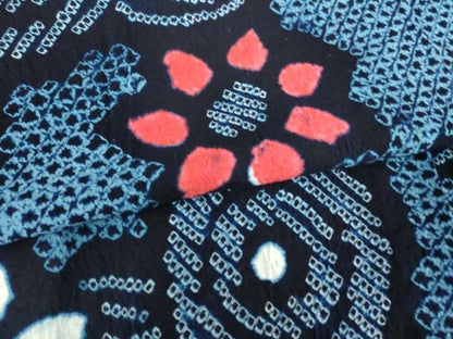 平和屋着物∴夏物　浴衣　有松鳴海絞り　花繋ぎ　綿　逸品　DABK1092cd