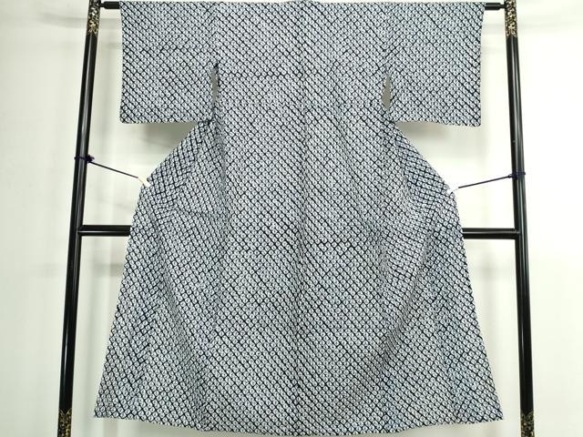 平和屋着物∴夏物　浴衣　有松鳴海絞り　蜘蛛絞り　綿　逸品　DABK1101cd