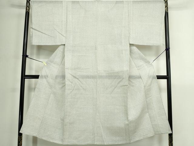 平和屋着物∴夏物　男性　小紋・浴衣兼用　菱文　麻絹　逸品　DABK1125cd