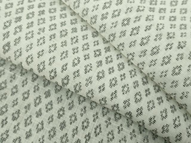 平和屋着物∴夏物　男性　小紋・浴衣兼用　菱文　麻絹　逸品　DABK1125cd