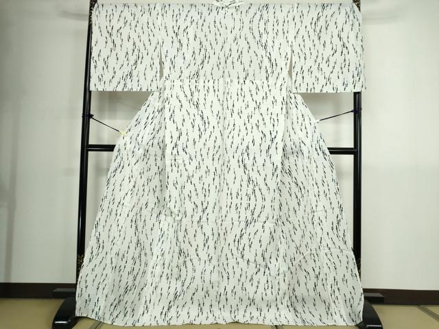 平和屋着物∴夏物　竺仙　浴衣　注染　手縫い　魚　高島屋扱い　ロング丈　日本製　逸品　DABK1129cd