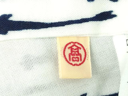 平和屋着物∴夏物　竺仙　浴衣　注染　手縫い　魚　高島屋扱い　ロング丈　日本製　逸品　DABK1129cd
