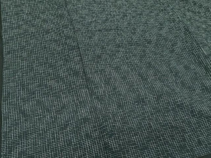 平和屋着物∴夏物　男性　阿波しじら織　浴衣　格子　黒地　綿麻　逸品　DABK1131cd