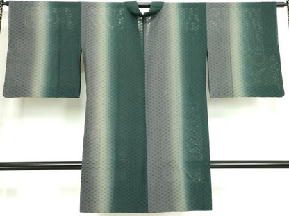平和屋着物▽道中着　スリーシーズン　春夏秋　塵除け　霞文　反端付き　ロング丈　正絹　逸品　未使用　DABK1133cd