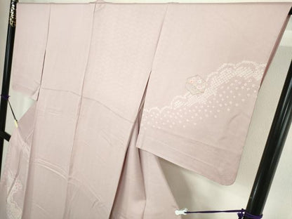 平和屋着物▽中国三大刺繍　スワトウ刺繍　汕頭刺繍　総刺繍　訪問着　単衣　絞り　亀甲花文　正絹　逸品　DABK1291cd
