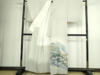平和屋着物■豪華色留袖　友禅　作家物　風景文　九十九湾　暈し染め　正絹　逸品　未使用　DABK1301cd