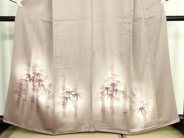 平和屋着物■訪問着　手描き　笹竹文　暈し染め　正絹　逸品　DABK1302cd