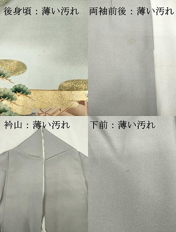 平和屋着物■豪華色留袖　駒刺繍　人物風景文　暈し染め　金銀彩　正絹　逸品　DABK1304cd