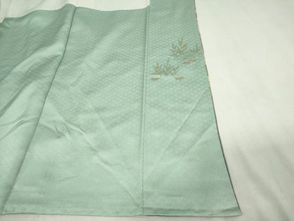 平和屋着物■訪問着　流水風景花松文　暈し染め　金銀彩　正絹　逸品　DABK1307cd