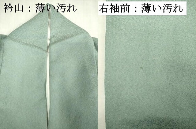 平和屋着物■上質な色無地　秘色色　正絹　逸品　DABK1325cd