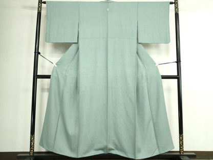 平和屋着物■上質な色無地　秘色色　正絹　逸品　DABK1325cd