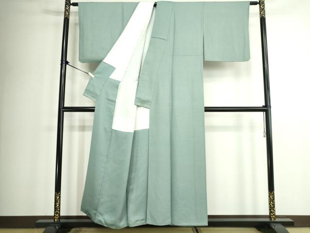 平和屋着物■上質な色無地　秘色色　正絹　逸品　DABK1325cd