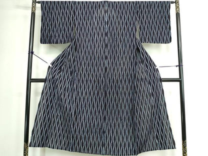 平和屋着物∴夏物　浴衣　有松鳴海絞り　立涌文　綿　逸品　DABK1344cd