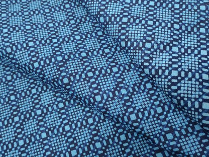 平和屋着物∴夏物　男性　浴衣　竺仙　両面染　籠染　手縫い　菱文　綿　逸品　DABK1345cd