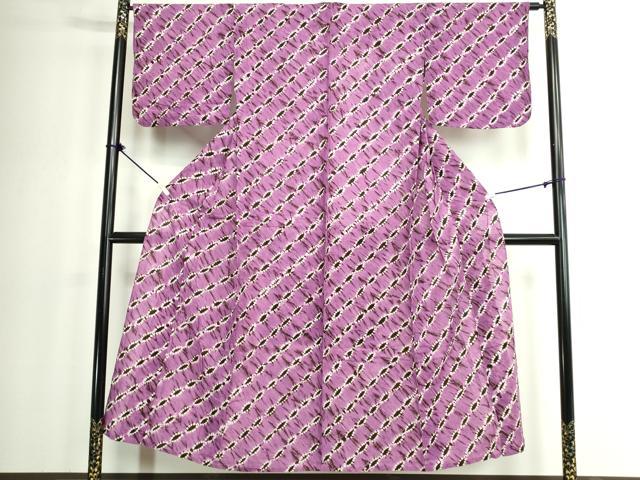 平和屋着物∴夏物　浴衣　有松鳴海絞り　抽象文　綿　逸品　DABK1353cd