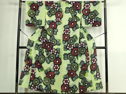平和屋着物∴夏物　浴衣　有松鳴海絞り　花繋ぎ　綿　逸品　DABK1356cd