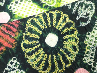 平和屋着物∴夏物　浴衣　有松鳴海絞り　花繋ぎ　綿　逸品　DABK1356cd