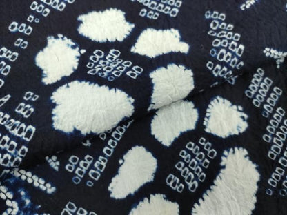 平和屋着物∴夏物　浴衣　有松鳴海絞り　流水花文　綿　逸品　DABK1357cd