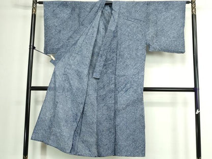 平和屋着物∴夏物　男性　浴衣　有松鳴海絞り　三浦絞り　綿　逸品　DABK1386cd