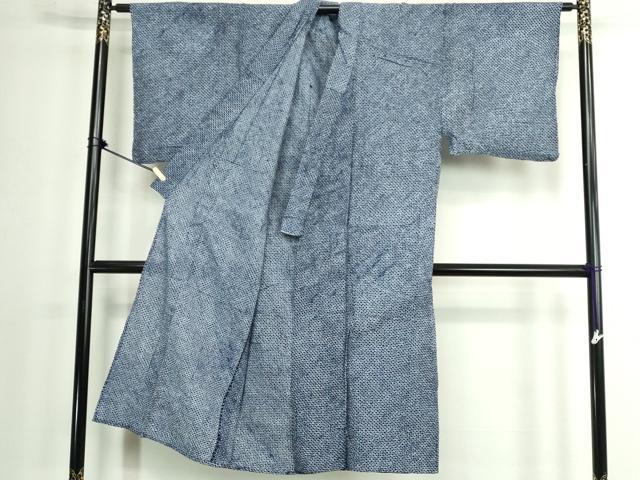 平和屋着物∴夏物　男性　浴衣　有松鳴海絞り　三浦絞り　綿　逸品　DABK1386cd