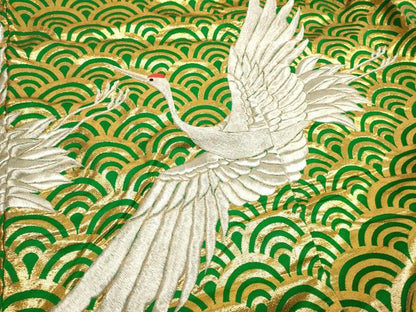 平和屋本店●色打掛　お引きずり　和装　婚礼　結婚式　花嫁　神社挙式　刺繍　飛鶴文　金糸　逸品　DABK1432cd