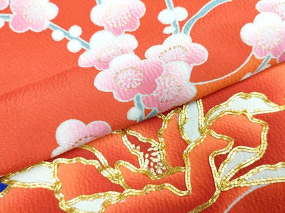 平和屋本店●お引きずり・お引き摺り・引き振袖　和装　結婚式　舞妓　芸妓　芸者　衣装　駒刺繍　孔雀花文　金彩　DABK1436cd