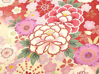 平和屋着物●豪華振袖　駒刺繍　舞花　牡丹　暈し染め　金彩　正絹　逸品　DABK2006op