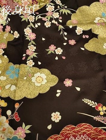 平和屋着物●豪華振袖　駒刺繍　花松文　金彩　正絹　逸品　DABK2008op