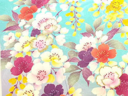 平和屋着物●豪華振袖　刺繍　枝花　暈し染め　金銀糸　金通し地　正絹　逸品　DABK2009op