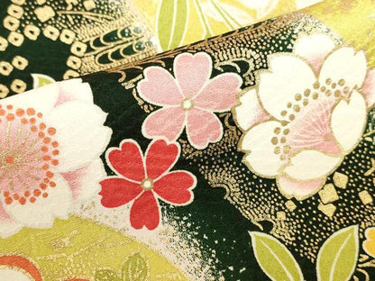 平和屋着物●豪華振袖　刺繍　雪輪草花文　牡丹　暈し染め　金彩　正絹　逸品　DABK2013op