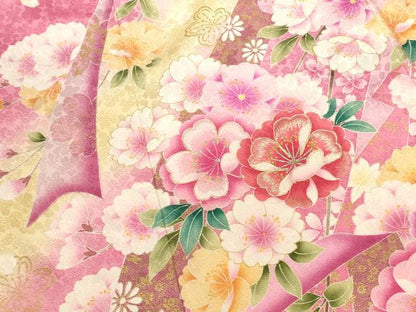 平和屋着物●豪華振袖　駒刺繍　花熨斗文　暈し染め　金彩　正絹　逸品　DABK2014op