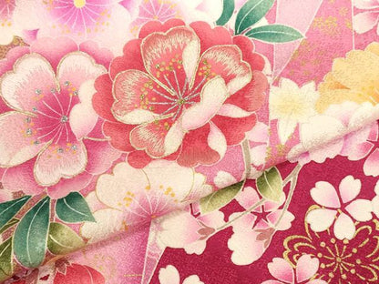 平和屋着物●豪華振袖　駒刺繍　花熨斗文　暈し染め　金彩　正絹　逸品　DABK2014op