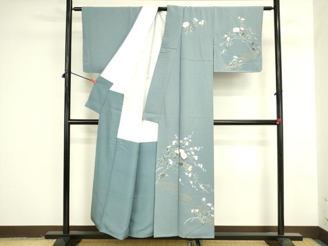 平和屋着物●訪問着　草花　金彩　正絹　逸品　DABK2029op