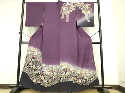 平和屋着物●訪問着　作家物　絞り　辻が花　暈し染め　正絹　逸品　DABK2034op
