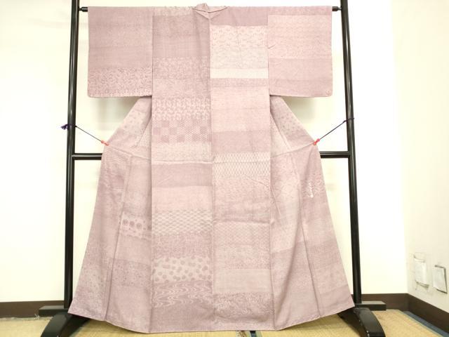 平和屋着物●江戸小紋　左古義典作　百柄　正絹　逸品　未使用　DABK2037op