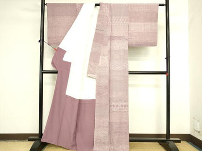 平和屋着物●江戸小紋　左古義典作　百柄　正絹　逸品　未使用　DABK2037op