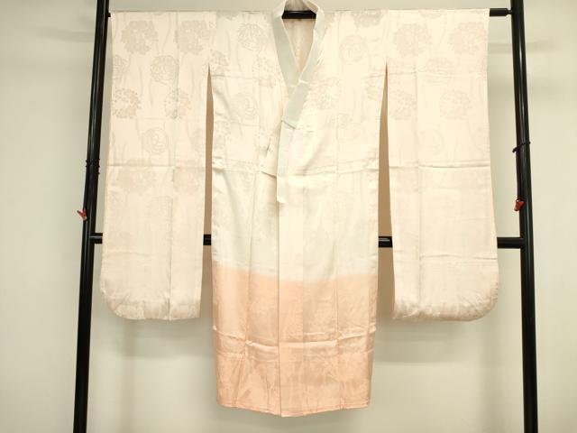 平和屋着物●振袖用長襦袢　無双仕立て　草花丸地紋　暈し染め　正絹　逸品　DABK2041op