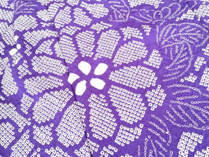 平和屋着物●豪華振袖　総絞り　花青海波文　正絹　逸品　DABK2053op
