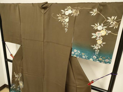 平和屋着物●訪問着　辻が花　暈し染め　金銀彩　正絹　逸品　DABK2088op