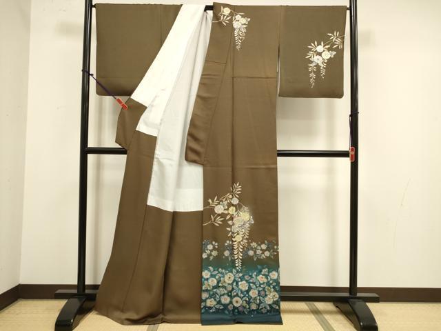 平和屋着物●訪問着　辻が花　暈し染め　金銀彩　正絹　逸品　DABK2088op