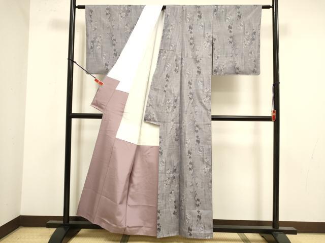 平和屋着物●本場大島紬　7マルキ　総絣　草花文　正絹　逸品　DABK2093op