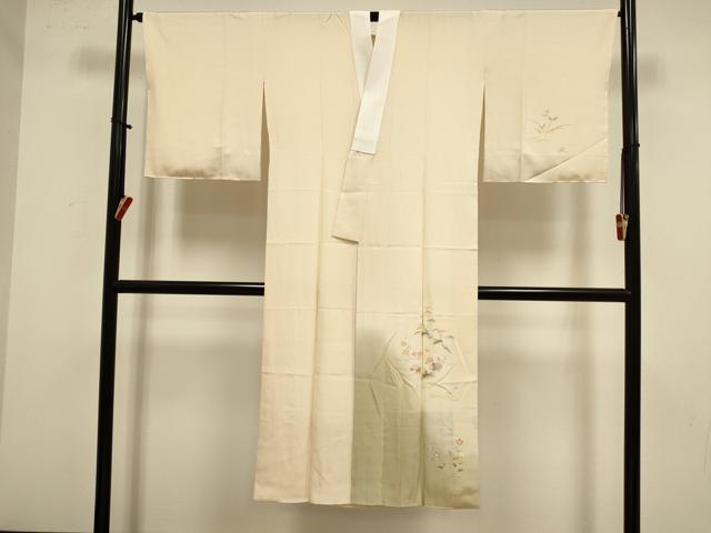 平和屋着物●長襦袢　袷　作家物　草花　暈し染め　正絹　逸品　DABK2103op