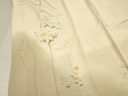 平和屋着物●長襦袢　袷　作家物　草花　暈し染め　正絹　逸品　DABK2103op