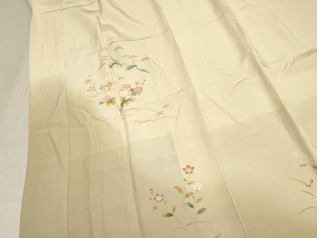 平和屋着物●長襦袢　袷　作家物　草花　暈し染め　正絹　逸品　DABK2103op